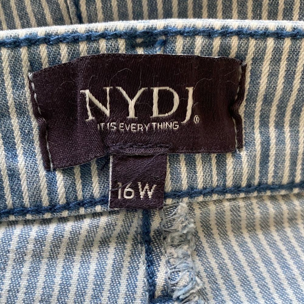 NYDJ Trella 5 Pocket Striped Denim Skirt - Picture 9 of 16